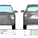 Размеры Hyundai Creta и Hyundai Creta N Line - вид спереди